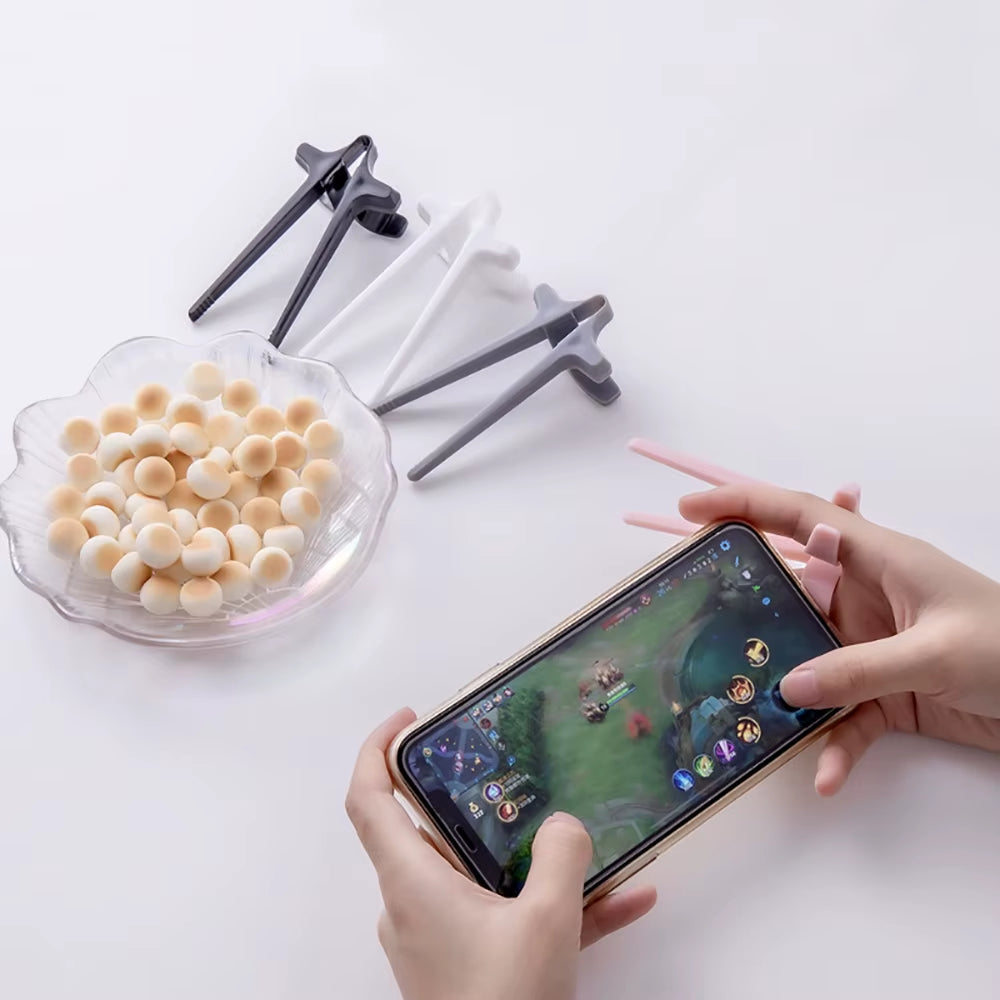1Pc Finger Chopsticks Game Player Snack Chopstick Holder Plastic Game Finger Cover Game Controller Training Learning Chopsticks